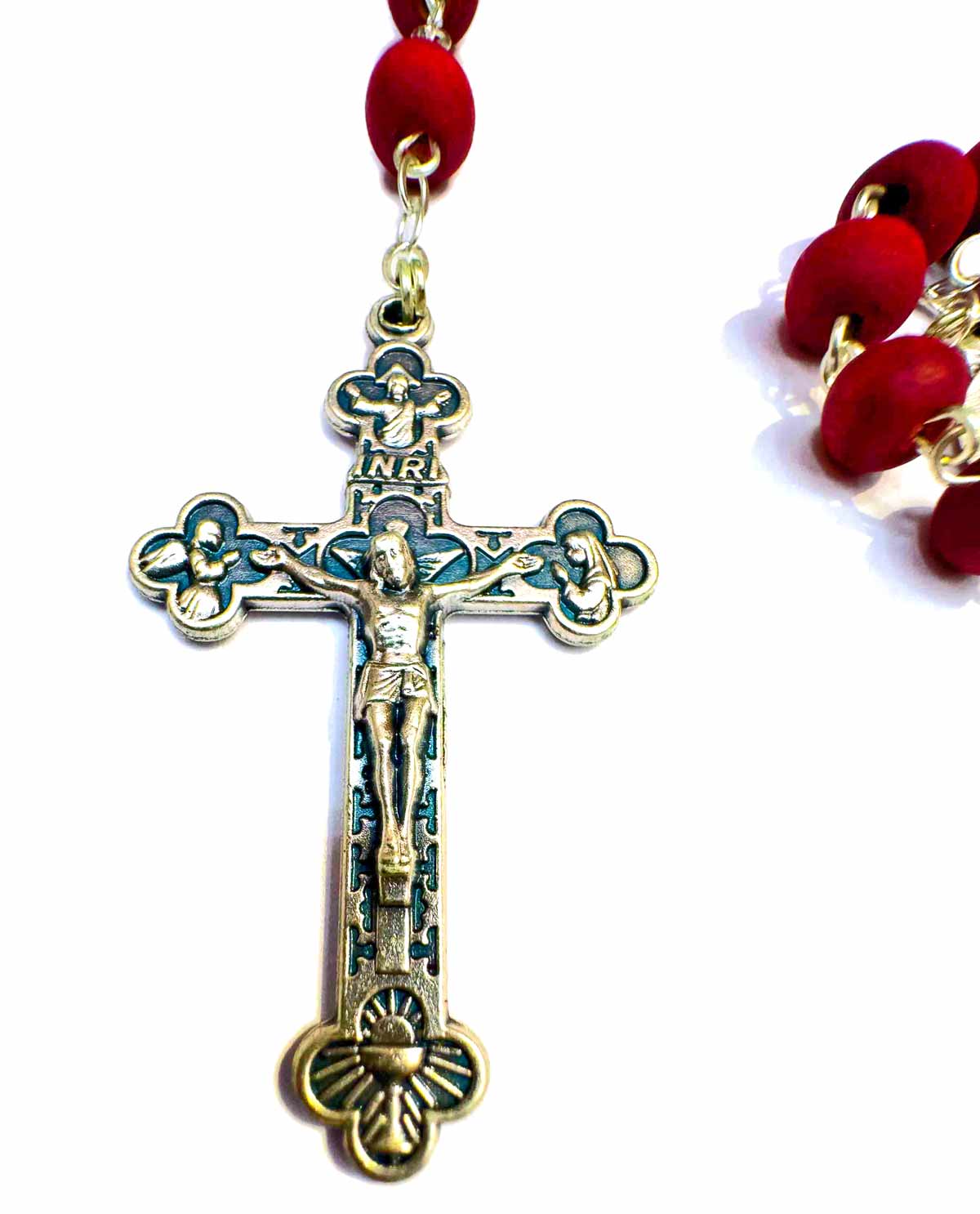 Rosario Rojo con Crucifijo 4 Basílicas Papales - Imagen 6