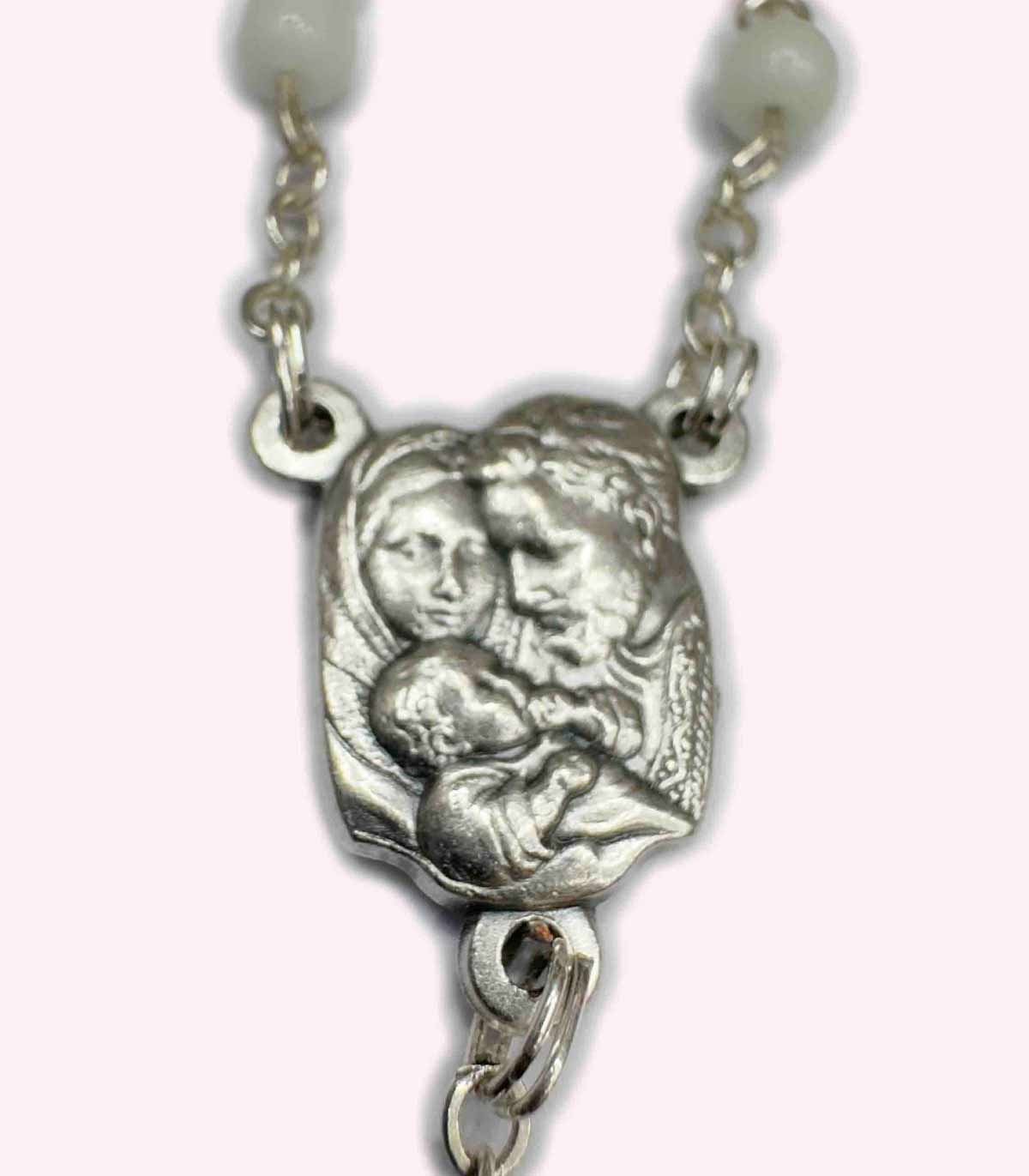Pulsera Rosario con Crucifijo Medalla de Protección - Imagen 4