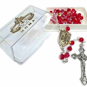 Rosario de Roma con Agua Milagrosa de Lourdes – San Luca – Hecho en Italia 🇮🇹