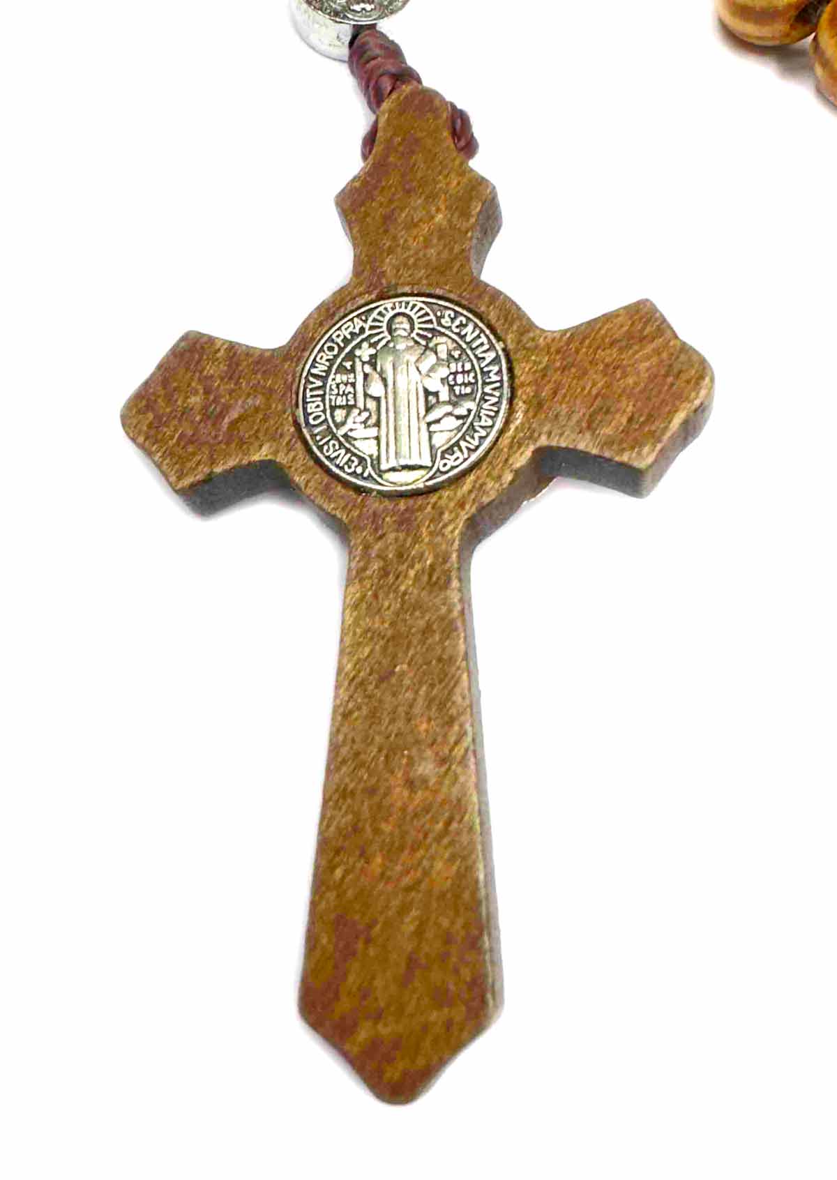 Rosario Católico de Madera con Crucifijo - Imagen 6